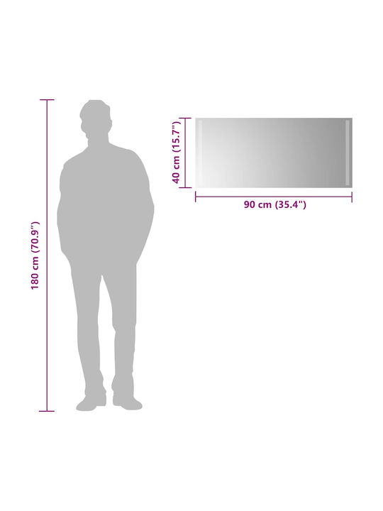 vidaXL Badezimmerspiegel Led 90x40cm Transparent