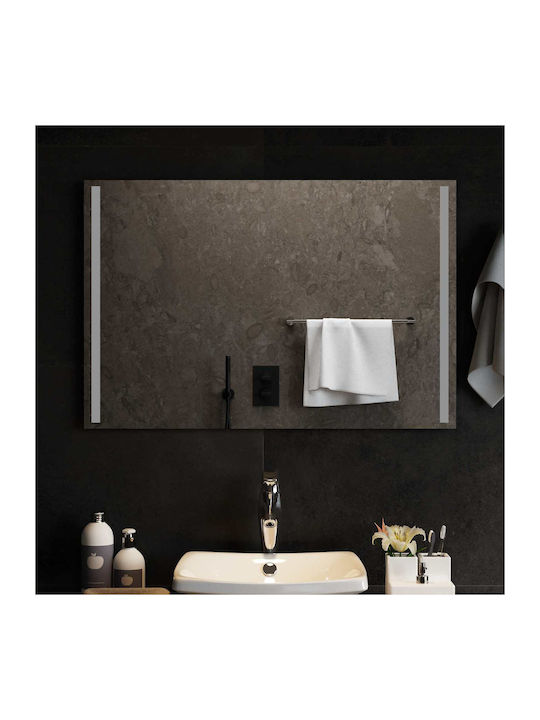 vidaXL Bathroom Mirror Led 90x60cm Transparent