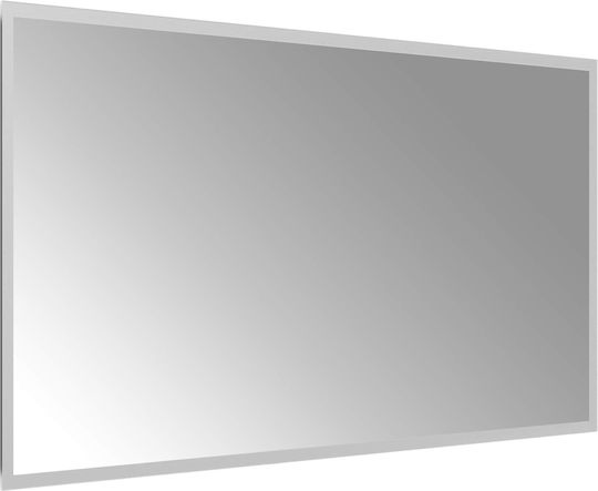 vidaXL Огледало за баня LED 90x50cm Прозрачен