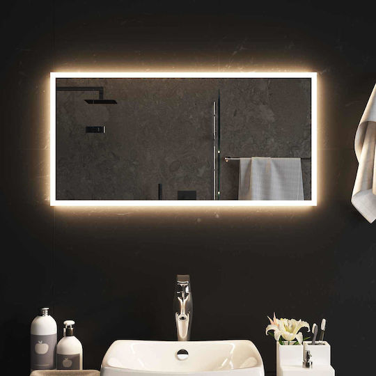 vidaXL Badezimmerspiegel Led 80x40cm Transparent