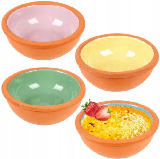Excellent Houseware Servierschüssel Rund Keramik mit Durchmesser 10.4cm 4Stück