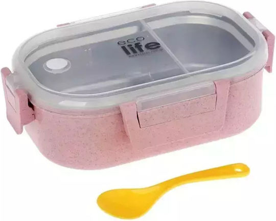 Ecolife Spoon Cutie de Prânz din Inox Verde cu Compartimente 900ml