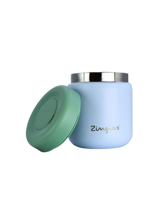 Zingies Gaia Food Container Inox Thermo Light Blue 470ml