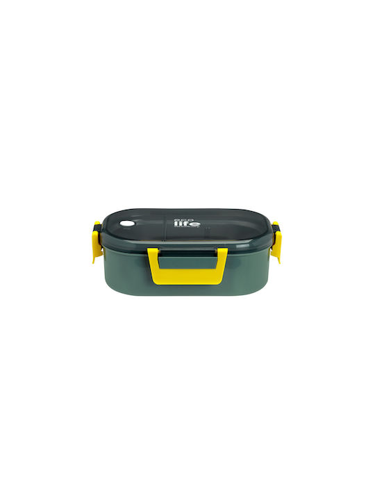 Ecolife Spoon Δοχείο Φαγητού Inox Πράσινο 900ml