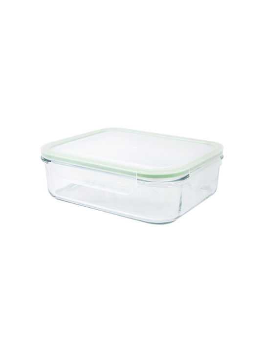 Pal Lunch Box Glass Green Suitable for for Lid for Microwave Oven 2000ml 1pcs