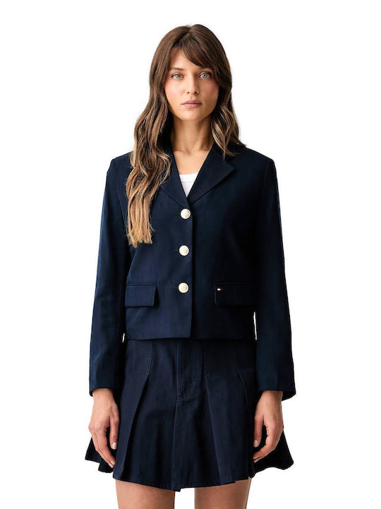 Tommy Hilfiger Kurzes Damen Blazer Dark Night Navy