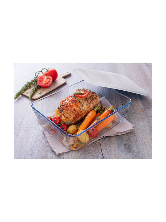 Pyrex Microwave Glass Lunch Box White 1500ml