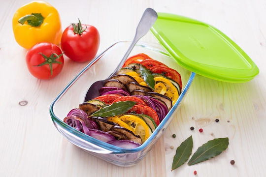 Pyrex Кутия за обяд Стъкло Зелен Подходяща за микровълнова фурна 2700мл 1бр