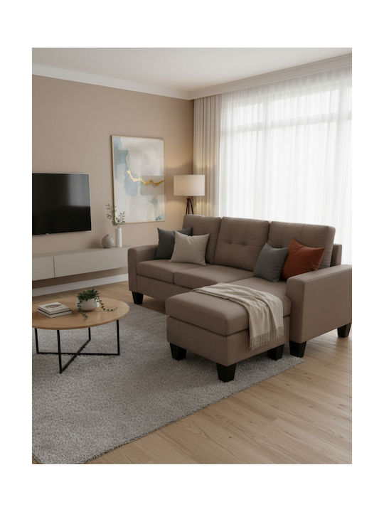 Porto Reversible Corner Couch Cappuccino 185x128x75 cm E9920,3