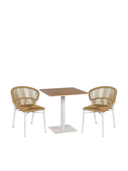 Outdoor Dining Set Namibia 3 Pieces Artelibre with Pillows