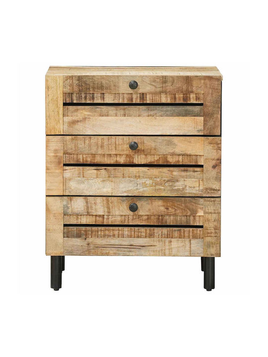 Wooden Beige Bedside Table 50x33x62cm