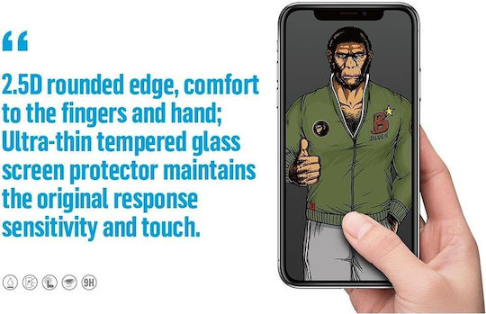 5D 0.26mm Tempered Glass (Samsung Galaxy A57 5G, Mr. Monkey)