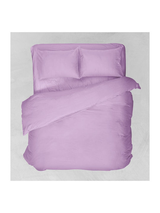 Viopros Basic Cuvertură Single din Bumbac & Poliester Lila 160x240cm