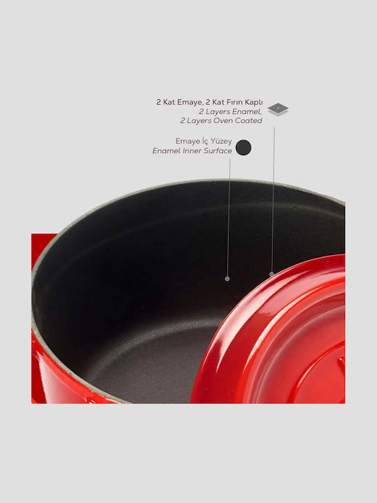 Lava Round Cast Iron Dutch Oven 24x24cm 5L