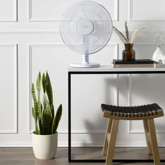 Izzy IZ-9023 Επιτραπέζιος Ανεμιστήρας 50W Διαμέτρου 40cm Λευκός