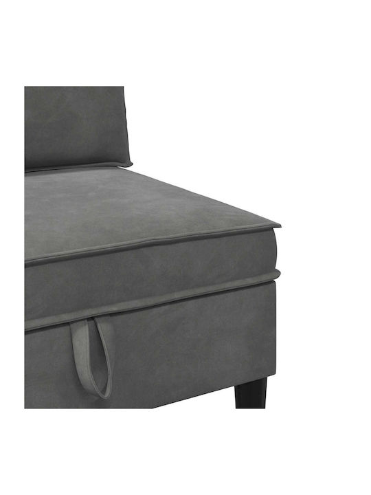 Πολυθρόνα Βελούδινη Σκούρο Γκρι 70x70x82cm