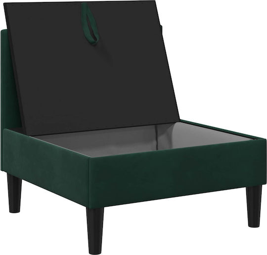 Velvet Armchair Dark Green 70x70x82cm