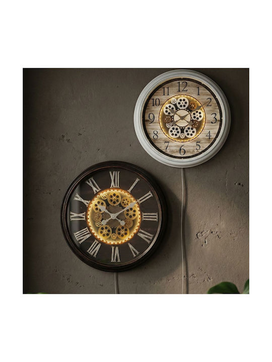 Iliadis Wall Clock Plastic Brown Ø57cm Various Colors