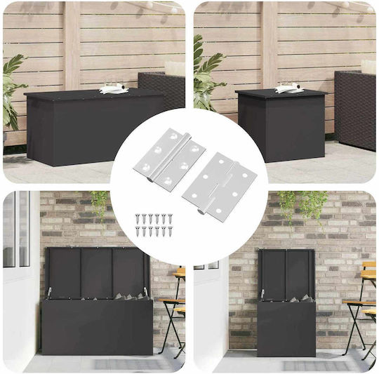 Vidaxl Άξονας 2 Pcs Ασημί 50 X 38 X 1,3 Χλστ Ατσάλι