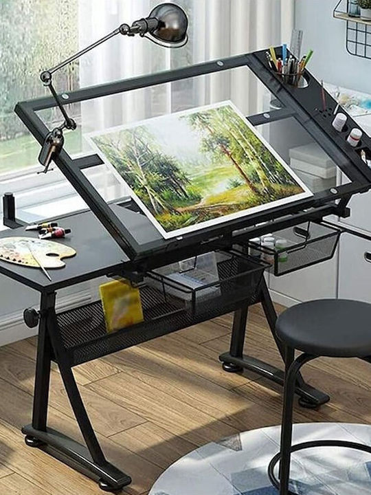 Чертожна маса Dna Pro Стъклена Сива 120x60см