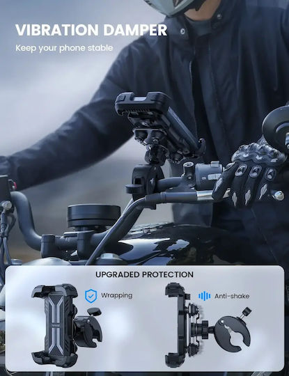 Lamicall Bscp01 Anti-Vibration Mobile Phone Holder Handlebar Motorcycle Bicycle Black