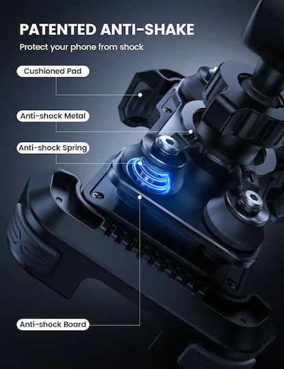 Lamicall Bscp01 Anti-Vibration Mobile Phone Holder Handlebar Motorcycle Bicycle Black