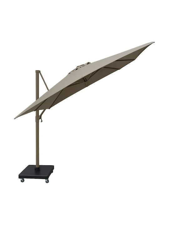 Umbrelă Suspendată Din Aluminiu Bej 2.6x3.5m