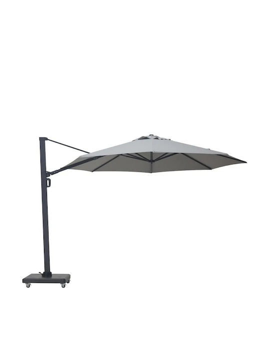 Hanging Aluminum Grey Garden & Terrace Parasol 3.5x3.5m