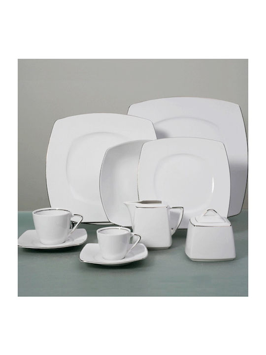 Cryspo Trio Nagoya White Porcelain Dinnerware Set 20pcs