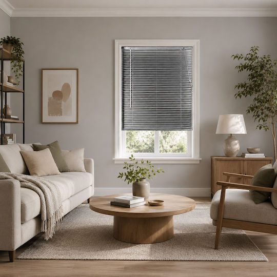 MRShome Jalousien & Rollläden Aluminium in Grau Farbe P100xHöhe140cm