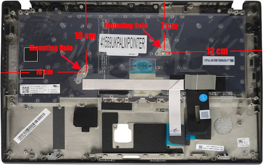 Laptop Keyboard Palmrest Lenovo Thinkpad T14s 20uh 20uj 5m10z54256 5m10z54257 UK Backlit Pointer Black Code 41569ukpalmpointer