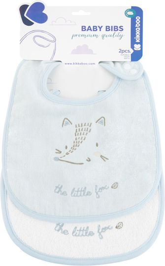 Kikka Boo Σαλιάρα από 100% Βαμβάκι με Κουμπί Little Fox 2τμχ