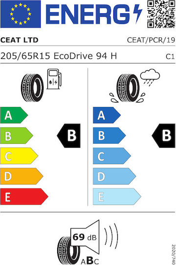 CEAT Ecodrive 205/65R15 94H Θερινό Λάστιχο Αυτοκινήτου
