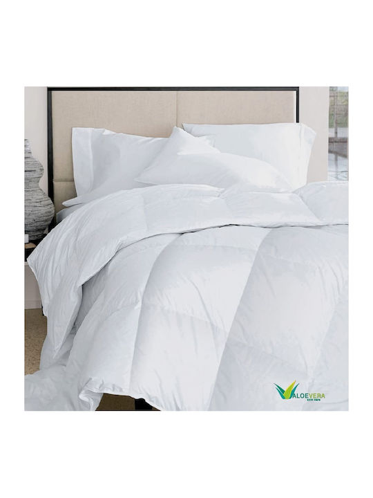 Ariete Bettdecke Großes Doppelbett 220x240cm Aloe Vera Weiß 250 GSMGsm