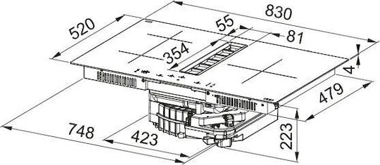 Franke Maris 3zones FMA 8372 3Z HI Индукционен Плот Автономен с Абсорбатор 83x52см 3105001138