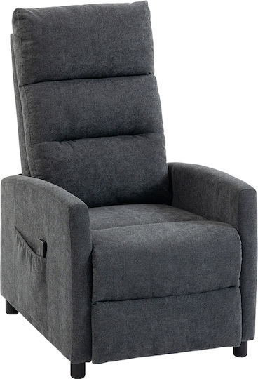 Relax Armchair with Footstool 66x91x108cm Dark Grey Relax Armchair with Footstool 66x91x108cm Dark Grey