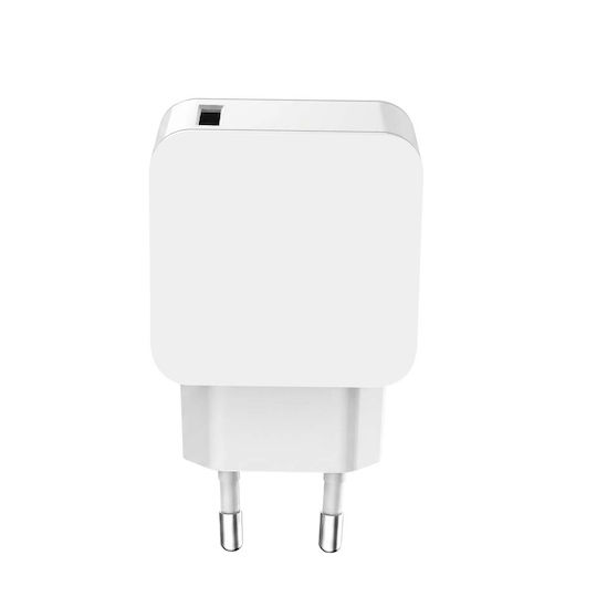 BigBen Connected Incarcător Cu Port USB-A Și Cablu Micro USB 12W Alb