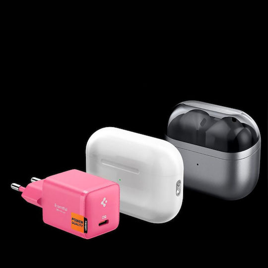 Spigen Wireless Charger with USB-C Port 30W Power Delivery Pink (Arcstation Essential)