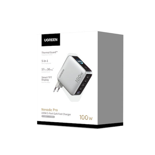 Ugreen GaN Wireless Charger with USB-A Port and 4 USB-C Ports 100W Power Delivery Gray (X773)