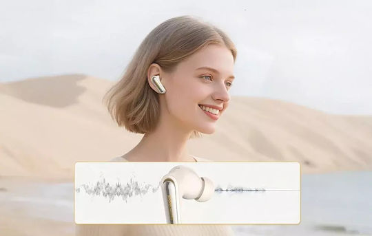 Onikuma TX610 In ear Bluetooth хендсфри Слушалки с Устойчивост на Пот и Кутийка за Зареждане Бежов