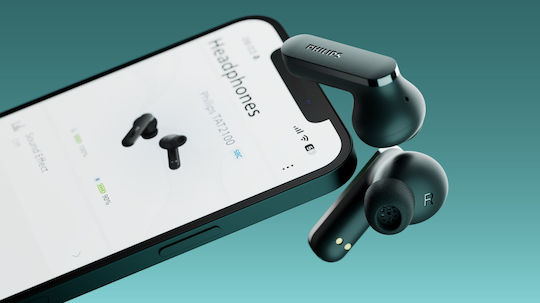 Philips TAT2100 In-ear Bluetooth Handsfree Headphones with Sweat Resistance and Charging Case Black