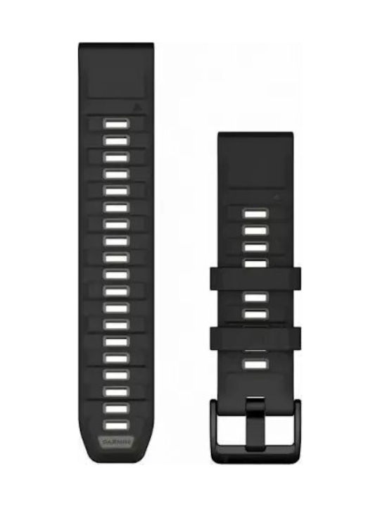Garmin Quickfit 22 Black Pebble Gray Silicone Band