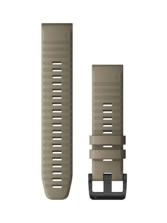 Garmin Quickfit 22 Λουράκι Σιλικόνης Dark Sandstone (Fenix 5 / 5 Plus / 6 / 6 Pro / 7 / 7 Pro / 8 / E (47mm))