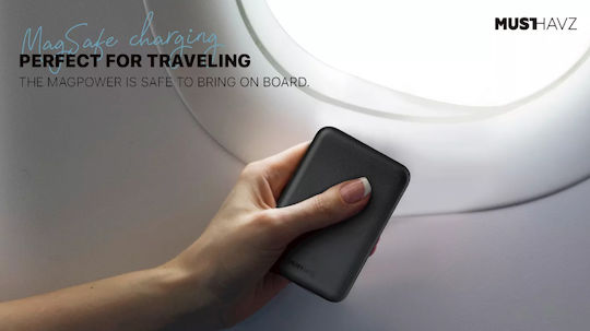 Musthavz MHPWRMP10A4BLK MagSafe Power Bank 10000mAh Μαύρο