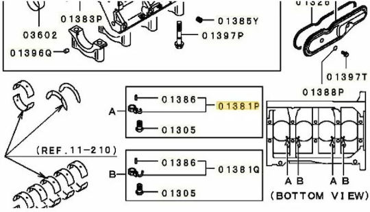 Oil Spray Nozzle Mitsubishi L200 K74 '97-'05 Kb4t '06-'15 Pajero Hyundai H-1 H-100 4d56 Tci Position A 2pcs