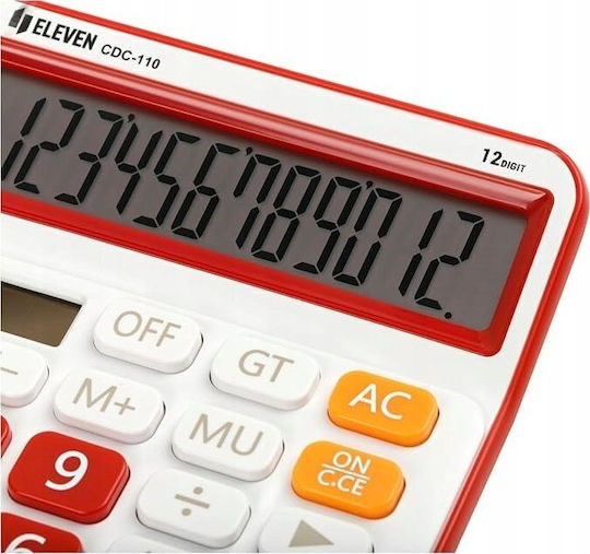 Eleven Liquids Calculator 12 Digits in White Colour