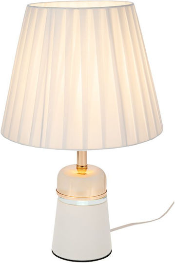Iliadis Metal Lampă de masă cu Abajur Alb și Bază