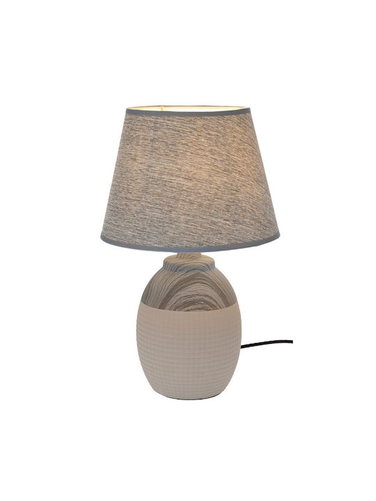 Iliadis Ceramic Table Lamp with Gray Shade