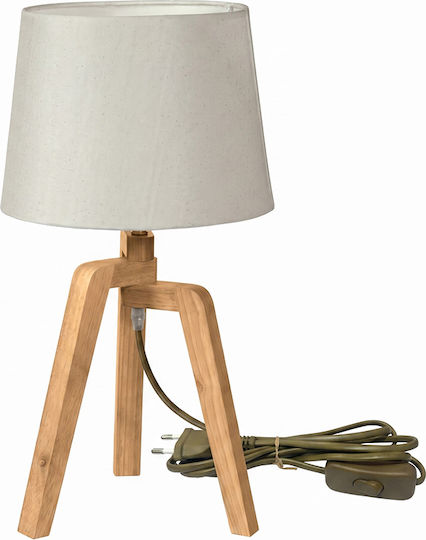 ARlight CL 6319 Wood Table Lamp for Socket E27 with White Shade and Beige Base ARlight CL 6319 Wood Table Lamp for Socket E27 with White Shade and Beige Base