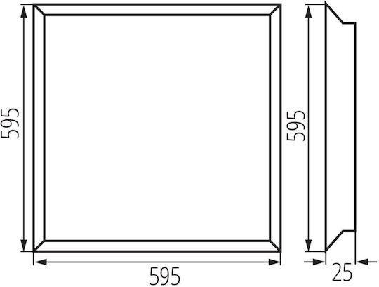 Kanlux LED-Panels 34W Mit Kaltweißem Licht 6500K